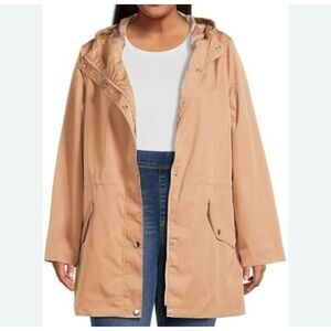 Time and Tru tan light weight rain jacket size small